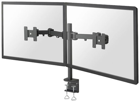 2 részes Monitor asztali tartó 25,4 cm (10) - 68,6 cm (27) Dönthető + forgatható, Forgatható NewStar
