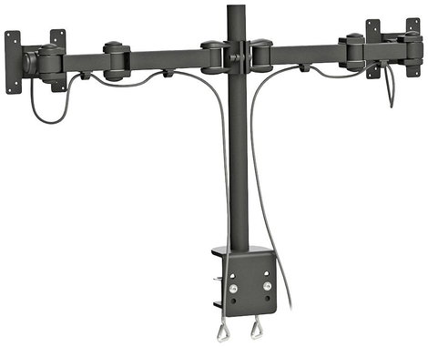 2 részes Monitor asztali tartó 25,4 cm (10) - 68,6 cm (27) Dönthető + forgatható, Forgatható NewStar 6. kép