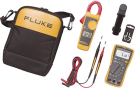 Digitális kézi multiméter és lakatfogó készlet, CAT III 600 V 6000 digit, Fluke 117/323