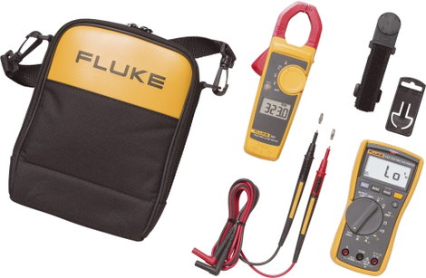 Digitális kézi multiméter és lakatfogó készlet, CAT III 600 V 6000 digit, Fluke 117/323
