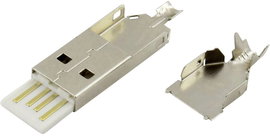 USB A dugó Dugó, egyenes DS1107-WN0 DS1107-WN0 Connfly Tartalom: 1 db