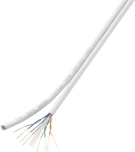 Hálózati kábel, CAT6 F/UTP DUPLEX 100m fehér, Tru Components