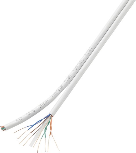 Hálózati kábel, CAT6 F/UTP DUPLEX 100m fehér, Tru Components