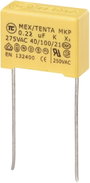 MKP-X2 zavarszűrő kondenzátor, radiális 0,22 µF 275 V/AC 10 % RM15, TRU COMPONENTS bélyegkép