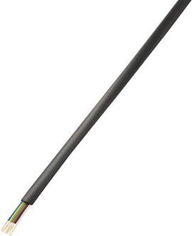 Telefonkábel 6 x 0.08 mm² fekete, 50 m, Tru Components