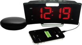 Kvarc digitális ébresztőóra USB töltő funkcióval, fekete, 1558317