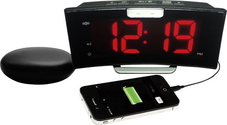 Kvarc digitális ébresztőóra USB töltő funkcióval, fekete, 1558317