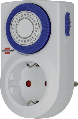 Mechanikus napi időkapcsoló óra konnektorba, 3000W, IP20, Brennenstuhl 1506160