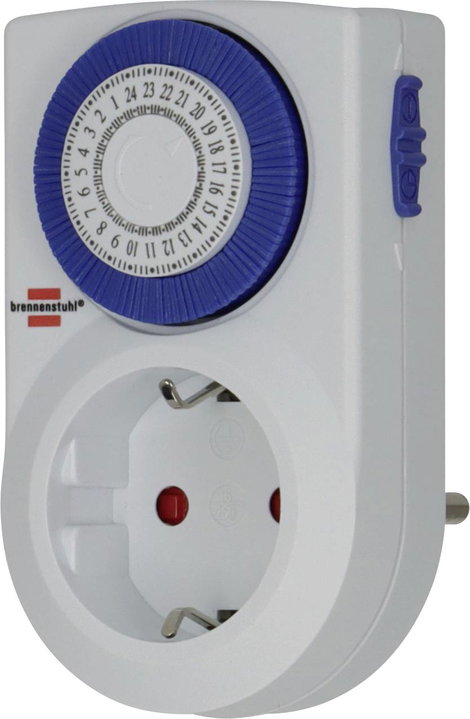 Mechanikus napi időkapcsoló óra konnektorba, 3000W, IP20, Brennenstuhl 1506160