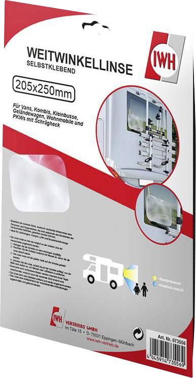 Nagyító lencse autó hátsó szélvédőre 255 mm x 205 mm IWH 73556 2. kép