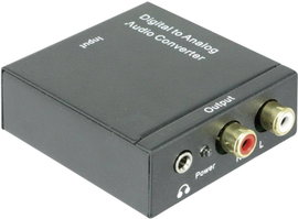 D/A átalakító konverter (digitális koax, vagy Toslink SPDIF bemenet - analóg kimenet) Dynavox DK-201