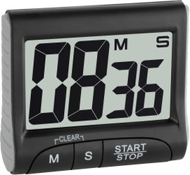Visszaszámláló óra, timer, fekete, digitális, TFA