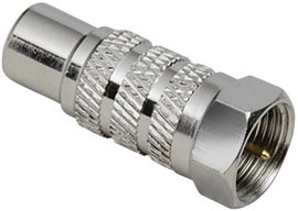 RCA átalakító adapter RCA alj - F csatlakozó dugó TRU COMPONENTS 1582555
