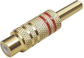 RCA aljzat, fém, aranyozott, fekete, Tru Components