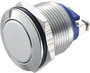 Nyomógomb 19 mm, rozsdamentes, Tru Components GQ19F-S 2A/48V bélyegkép
