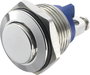 Nyomógomb 16 mm, nikkelezett, Tru Components GQ16H-N 2A/48V bélyegkép