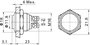 Nyomógomb 16 mm, nikkelezett, Tru Components GQ16H-N 2A/48V 3. bélyegkép