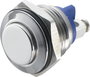 Nyomógomb 16 mm, rozsdamentes, Tru Components GQ16H-S 2A/48V bélyegkép