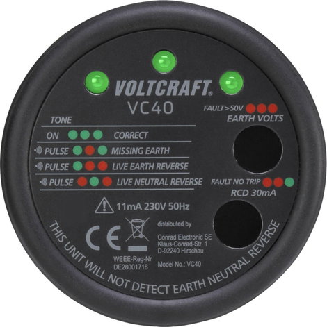 Konnektor dugalj teszter VOLTCRAFT VC40 3. kép