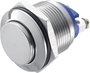 Nyomógomb 19 mm, rozsdamentes, Tru Components GQ19H-S 2A/48V bélyegkép
