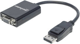 Manhattan 151962 Kijelző csatlakozó / VGA Átalakító [1x DisplayPort dugó - 1x VGA alj] Fekete UL min