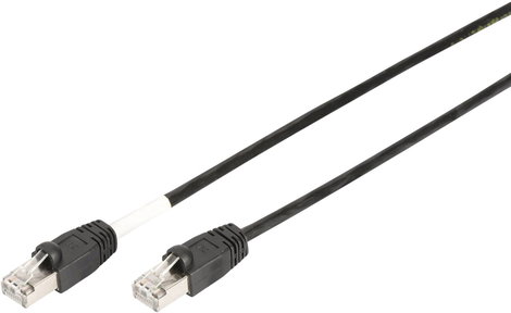 Digitus DK-1644-050/BL-OD RJ45 Hálózati kábel, patchkábel CAT 6 S/FTP 5.00 m Fekete UV álló, sodort