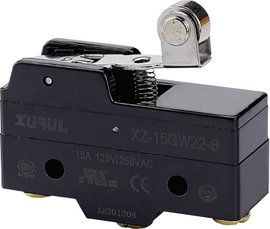 Mikrokapcsoló 250 V/AC 15 A 1 x BE/(BE) TRU COMPONENTS XZ-15GW22-B Nyomó 1 db