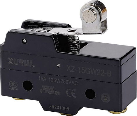 Mikrokapcsoló 250 V/AC 15 A 1 x BE/(BE) TRU COMPONENTS XZ-15GW22-B Nyomó 1 db