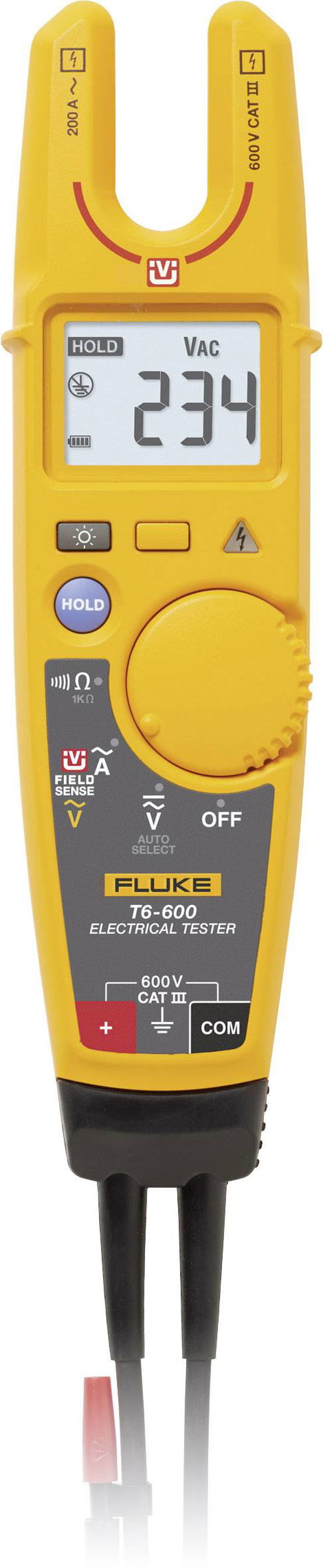 Fluke T6-600/EU Kézi multiméter, Elektroteszter digitális CAT III 600 V Kijelző (digitek): 2000 2. kép