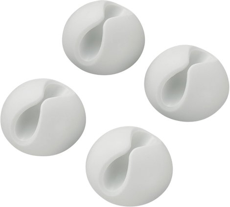 Öntapadós kábelrögzítő, fehér 4 db, Tru Components