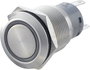 Vandálbiztos nyomógomb 250 V/AC 5 A 1x Be/(Be) kék, TRU Components LAS1-AGQ-11E, BL IP67 2. bélyegkép