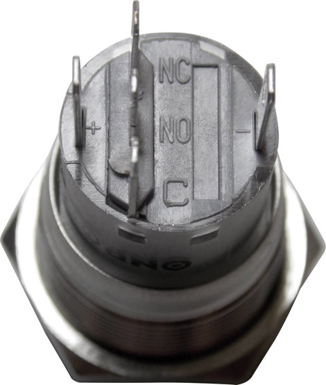 Vandálbiztos nyomógomb 250 V/AC 5 A 1x Be/(Be) kék, TRU Components LAS1-AGQ-11E, BL IP67 3. kép