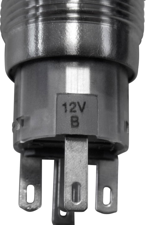 Vandálbiztos nyomógomb 250 V/AC 5 A 1x Be/(Be) kék, TRU Components LAS1-AGQ-11E, BL IP67 4. kép