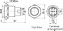 Vandálbiztos nyomógomb 250 V/AC 5 A 1x Be/(Be) kék, TRU Components LAS1-AGQ-11E, BL IP67 6. bélyegkép