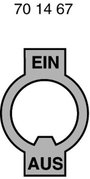 EIN/AUS felirat nikkelezett bélyegkép