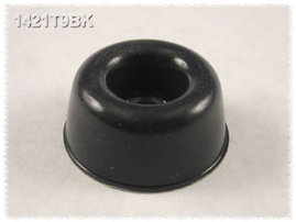 Öntapadós műszerláb, fekete, kerek Ø 22,3 x 10,2 mm, Hammond Electronics 1421T9BK 24 db