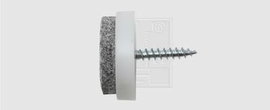 Filc műszerláb, csavaros, kerek Ø 24 mm, fehér, 4 db, SWG 684 120 240 80