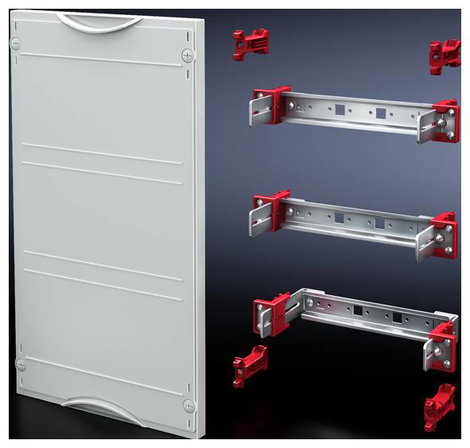 Rittal SV 9666.210 Készülék sín modul Acéllemez Élénk szürke (RAL 7035) (Sz x Ma) 500 mm x 300 mm 1