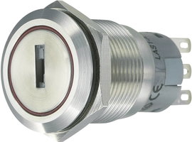 Vandálbiztos kulcsos kapcsoló, Tru Components LAS1-AGQ-22Y/31