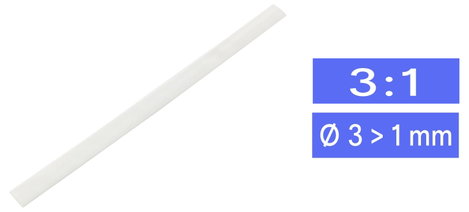 Zsugorcső 3:1 fehér 1/3 mm, Tru Components 1571487