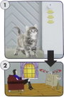 Háziállat ajtócsengő, kutya- és macska csengő, fehér, Cat & Hound 5. bélyegkép