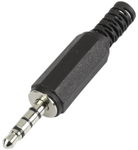 3.5 mm, 4 pól., dugó, műanyag törésgátlóval, Tru Components