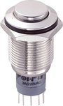 Vandálbiztos nyomógomb 16 mm, 3A/250VAC, nikkel, Tru Components 701932 bélyegkép