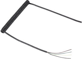 Spirálkábel 4 x 0.12 mm², 188/500 mm, Tru Components