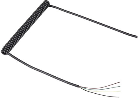 Spirálkábel 4 x 0.12 mm², 188/500 mm, Tru Components