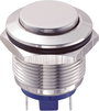 Vandálbiztos nyomógomb 19 mm, 2A/48VDC, nikkel, Tru Components 701941 bélyegkép