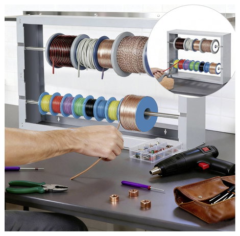 Kábeltekercs tartó állvány, PREMIUM 542228 TRU COMPONENTS 1 db 3. kép