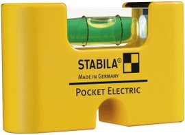 Mágneses zsebvízmérték, mini vízmérték 7 cm 1 mm/m, Stabila POCKET ELECTRIC 17775