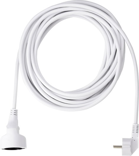 Hálózati hosszabbítókábel, fehér, 10 m, HO5VV-F 3 G 1,5 mm², Bachmann 341289