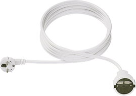 Hálózati hosszabbítókábel, fehér, 2 m, HO5VV-F 3 G 1,5 mm², Bachmann 341284
